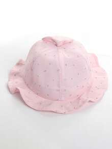 1pc Toddlers' Cute Bucket Sun Hat, Versatile For Spring & Summer, Suitable For Infants And Children - Pink Flowers - View 5