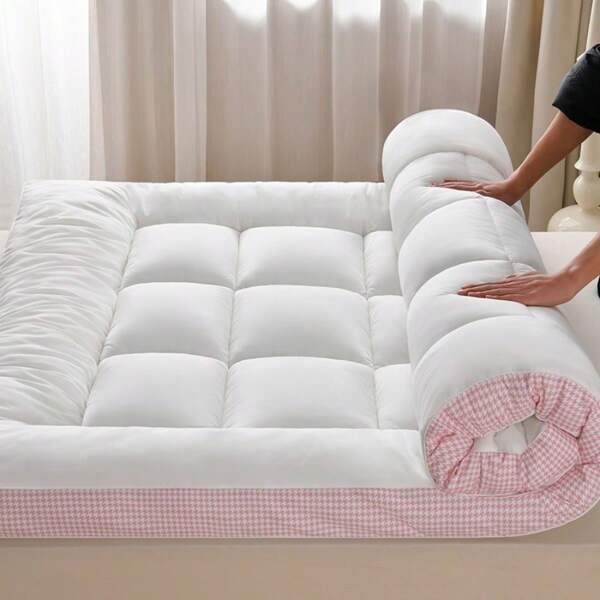 Surmatelas de luxe à perles 3D - Surmatelas moelleux ultra-doux et respirant, peau-compatible pour la chambre, le tatami, le dortoir, le camping Protège-matelas de saison de 6-8 cm d'épaisseur avec un design antidérapant
