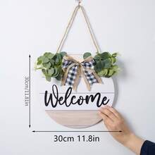 1pc Wooden Welcome Sign Decor Room Decor Bedroom Decor Home Decor Wall Decor - Multicolor - View 3