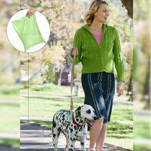 1pc Dog Poop Bag Dispenser + 150pcs Leak-Proof Dog Waste Bags With Built-In LED Flashlight, Pet Trash Bag Holder With Carabiner For Leash