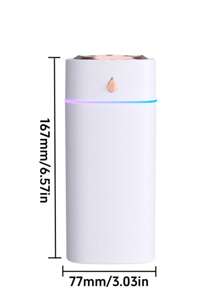 1. A 600 Ml Portable Ultrasonic Humidifier With 3 Spray Nozzles For Vehicles, Can Add Essential Oils (Requires Purchase), 7-Color Night Lights, Silent Operation, Automatically Shuts Off When Water Is Low, Suitable For Bedrooms And Hotels, Travel, Vehicles, Yoga And Self-Relaxation, Valentine's Day Gift, Christmas Gift