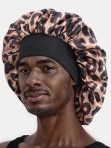 1 chiếc mũ ngủ bằng satin co giãn dành cho nam, vành rộng, thoải mái, phù hợp cho việc tạo kiểu tóc và chăm sóc tóc hàng ngày. - Nhiều màu - Xem 19