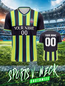 Custom Made Football/Soccer Jersey 2025, Men Blue Moon Manchester City Training V Neck Shirt, Personalized With Name, Number, And Logo, Comfortable Fit For Daily, Casual, Party Wear