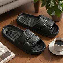 Unisex Bathroom Slippers, Soft Bottom, Anti-Slip, Thick Sole, Indoor/Outdoor, Comfortable, Casual, Suitable For Home, Bathroom, EVA Material - White - View 7