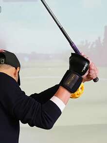 Ultimate Golf Swing Trainer With Adjustable Wrist Support And Alignment Guide - Enhance Your Game With Precision And Consistency - Yellow - View 1