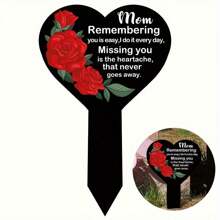 Cement Gravestone Marker: Waterproof Acrylic Gravestone, For Commemorating Deceased Siblings - Suitable For Cemetery Memorial Garden Marker, Outdoor Yard Gravesite Decor, 1 Piece, Memorial Sign For Loved Ones, Acrylic Sun-Blocking Memorial Marker Pole, Memorial Pole, Acrylic Gravesite Marker, Easter Black Memorial Garden Stake, Gravesite Mourning Pole, Outdoor Yard Gravesite Waterproof Gravesite Decor