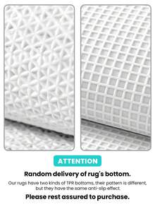 1pc Pink Checkered Bath Mat, Soft Flocked, Non-Slip Bottom, Highly Absorbent, Breathable, Machine Washable, Suitable For Sink, Bedroom, Bathroom, Home Decor, Thick Flocked Material, Suitable For Entryway, Bathroom, Kitchen And Other Spaces - Multicolor - View 7