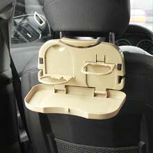 1pc Car Back Seat Table Car Cup Holder Car Folding Table Holder Stand Desk Auto Drink Food Cup Tray Car Accessories - one-size - View 8