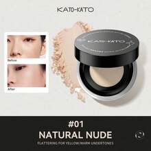 KATO-KATO Refresh Setting Powder - Oil Control, Long-Lasting, Non-Transferring, Translucent, Suitable For Self-Use, Gifting, Dates, Parties, Makeup For Beginners, Niche Product, Special Surprise, Different From Others, Gift For Friends, Girlfriend, Wedding Essentials, Wedding Guest, Bachelorette Party, Natural Makeup For School, Sweet Makeup, Blood-Colored Makeup, Date Makeup - Nude - View 10