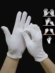 Of White Gloves, Suitable For Eczema And Dry Hands - Breathable Work Gloves With Lining - Moisturizing SPA Soft Jewelry Inspection Gloves - Elastic Fit Cloth Gloves, Suitable For Most Women