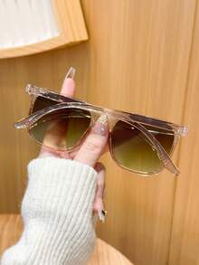 1/3 piezas de gafas de moda clásicas con montura completa y estampado de guepardo multicolor de plástico geométrico para mujer, diseño popular, ideal para festivales musicales, fiestas, salidas y accesorios de playa. - Multicolor - Ver 11