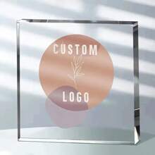 Custom Acrylic Sign - Personalized Logo Or Image, Sleek Modern Design, Desktop Decor, No Power Needed, Ideal For Brand Promotion Or Gift, Personalized Gift | Modern Acrylic Sign | Clear Acrylic Material Back To School