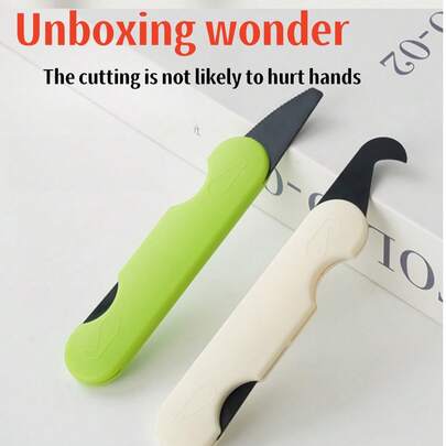二合一非侵入式多功能包裹开启刀，便携式切割工具，适用于打开纸箱，适合开学用品