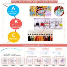 1 Set Printed Cross Stitch Kit Includes 6 Bookmarks - Animal Series DIY Art Set With Fox, Owl, Deer, Wolf, Squirrel Pattern Designs, 11CT Cross Stitch, Suitable For Beginners And Craft Lovers - Cross Stitch Decor, Home Decor Or Gift