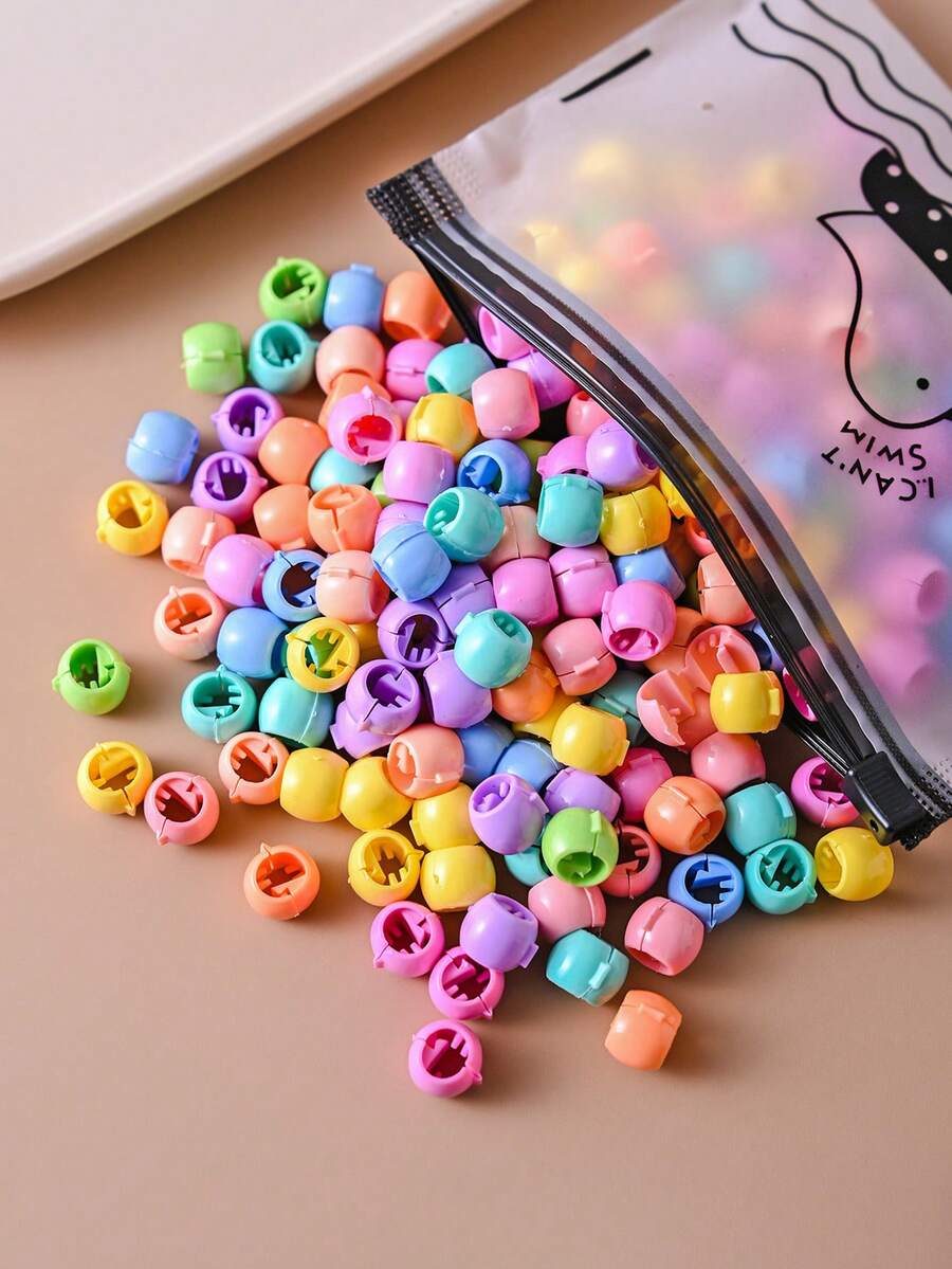 80个新款春季色彩迷你串珠发夹，高端公主风发夹，甜美百搭的侧刘海夹，小巧发饰，头部饰品 - 彩色 - 查看 1