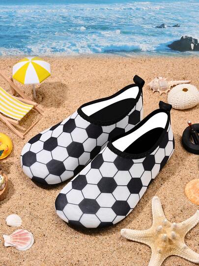 1 Pair Boys Comfortable Fashionable Casual Lightweight Cute Cartoon Outdoor Beach River Crossing Water Shoes, Suitable For Summer
