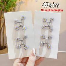 4pcs Adjustable Invisible Belt Set For Women - Instant Buckle Waist Cincher With Sparkle Decor, Suitable For Jeans And Casual Pants - Accessory