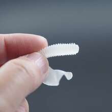 50 件仿生软虫鱼饵、卷尾蛆、PVC 卷尾鱼饵、无铅淡水和咸水人工鱼饵