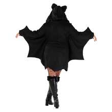 Morph Costumes Cozy Bat Costume For Women - Adult Fancy Dress Halloween Outfit With Wings, Hood, And Ears - Perfect For Spooky Celebrations