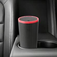 No More Messy Cars! Car Trash Can With Secure Lid, Anti-Spill & Odor Blocking, Ideal For Food Waste & Daily Use" - 黑色 - 查看 6