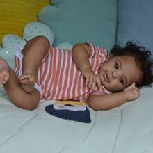 Reborn Baby Dolls Girl Jaylan 23 Inch Soft Body Realistic-Newborn Anatomically Correct Real Life Baby Dolls African American Long Hair Babies Girl That Look Lifelike Baby Open Eyes