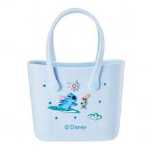 名创优品迪士尼卡通洞穴便当包可爱史迪奇便携沙滩手提包大容量女士旅行单肩包手提包礼品 - 藍色 - 查看 4
