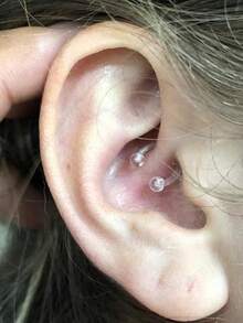 CIZME 6 件 16G 8/10mm UV Rook 透明鼻环耳环眉环唇钉亚克力柔性耳钉穿孔饰品男女通用，鼻中隔环鼻钉穿孔饰品透明 Bioflex 耳屏固定器弧形杠铃 UV 穿孔固定器适合日常佩戴 - 套裝 - 查看 5