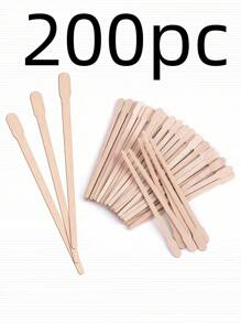 200 Wooden Wax Sticks, Multi-Purpose Wax Sticks, Suitable For Hair Removal On The Body, Face, Armpits, Back And Bikini. A Set Of Wooden Wax Sticks For Stirring, Easy To Carry And Simple To Use.