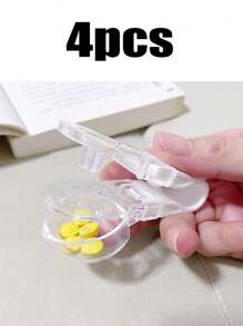 1-5 piezas Sacador de pastillas portátil con caja de medicamentos, abridor de pastillas para blíster, sacador de pastillas portátil, abridor de pastillas, accesorios domésticos, asistencia para tabletas y pastillas, nuevo diseño de dispensador de pastillas, muy adecuado para personas con manicura y artritis (también se vende en 10/15/20 piezas)