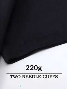 Plus Size Men Rock N Roll Music T-Shirt,Skull And 'defton Es' Band Tribute Printed Casual Soft Short Sleeve Pure Cotton 220gsm Tees - màu đen - Xem 5