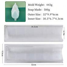 Molde de silicona largo de 32 cm con diferentes formas: mariposa, delfín, redondo, corazón, tubo para hacer jabones artesanales DIY