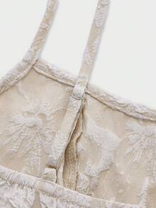 Floreya Summer Wedding Elegant Solid Color French High-End Elegant Light Formal Dress, Waist-Cinching Slim-Fit Spaghetti Strap Midi Dress, Khaki - Khaki - View 5