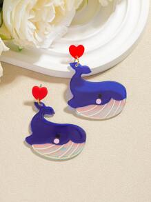 1 Pair Cute Acrylic Colorful Christmas Tree Dangle Earrings, Suitable For Girls Daily Wear, Holiday Accessories, Also Can Be Used As Gifts