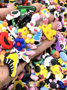 Hollow Out Clogs/Hole Shoes Decorative Charms, Fashionable PVC Soft Rubber Shoe Clip, Assorted Designs - Multicolor - View 3