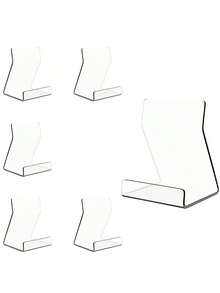 1pc Minimalist Acrylic Circular Plate Display Stand, Suitable For Books, Records, Cakes, Tea Cakes, Etc. - Clear - View 10