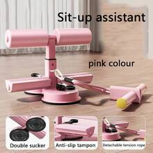Sit-Up Assistant Device, Home Abdominal Crunch Pull Rope Trainer, Suction Cup Multi-Functional Indoor Fitness Equipment - Black - View 1