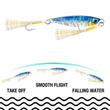 5Pcs Metal Jig Fishing Lure Fast Sinking 7g 10g 15g 20g 25g 30g Saltwater Casting Lure With Sharp Assist Hooks Vertical Jigging Artificial Bait