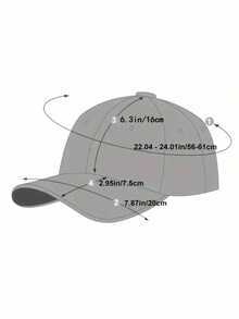 男女通用四季休闲可调节棒球帽嘻哈帽，时尚棒球帽带金属调节扣