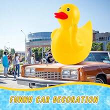 2 Pack 4 Feet Giant Inflatable Duck Huge Rubber Duck Large Blow Up Duck Inflatable Duck Pool Float Summer Beach Swimming Pool Party Dration Middle Finger - Yellow - View 7