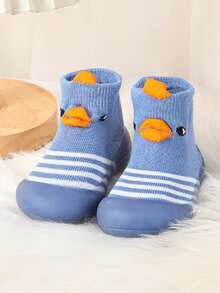 1Pair Baby Walking Socks Shoes Toddler Soft Rubber Sole Non-Skid Indoor Floor Slipper Infant Boys Girls First Walking Trainers Shoe - Multicolor - View 9