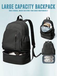 Mochila Escolar de Grande Capacidade 50 x 34 x 19 cm com Vários Bolsos para Estudantes do Ensino Médio e Universitários, Mochila para Laptop de 14-15,6 polegadas para Meninas e Meninos, Mochila de Viagem com Compartimento para Sapatos, Bolsa de Viagem Unissex com Alça Ajustável, Mochila para Transporte Aprovada para Voo, Mochila Essencial para Viagem, Trabalho, Transporte Escolar, Versões Novas e Antigas Enviadas Aleatoriamente