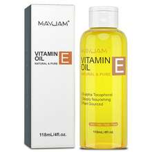 MAYJAM Vitamin E Oil 118ml/236mL Vitamin E Oil Rich In 5,0000 10 Dl-Alpha-Tocopherol For Deeply Nourish, Healthy, Glowing Skin Body Massage Body Oil