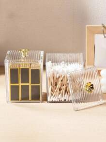 1pc Plastic Cosmetic Storage Box, Minimalist Clear Makeup Storage Box For Home