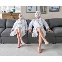 114" L-Shaped Modular Sectional Sofa – 4-Seat Oversized Cloud Couch With Down Feather Fill, Chaise, And Ottoman For Living Room - Grey - View 9