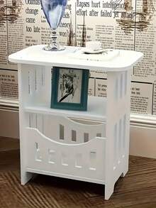 1 件简约时尚小桌子 - 矩形床头柜，适用于客厅、床边和浴室、母亲节生日礼物、婚礼装饰和收纳 - 彩色 - 查看 3