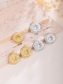 3pcs Stainless Steel Asymmetrical Octagram Star Plated Gold Pendant Charms, DIY Jewelry Making Findings, Suitable For Necklace, Bracelet, Anklet, Keychain