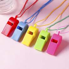 24pcs Colorful Plastic Whistle Cheerleading Referee Whistle Sports Fan Supplies