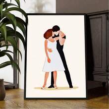 1pc Unframed Dirty Dancing Print | Iconic Dance Print | Iconic Dance Sequence Movie Art Poster - Multicolor - View 3