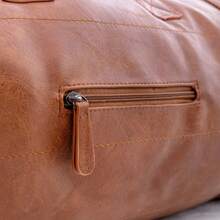 Personalised Faux Leather Barrel Bag With Initials - 1 - View 6