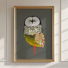 1 件，墙面艺术，现代海报，金色猫头鹰艺术印刷品，异想天开的家居装饰，送给女性的绝佳礼物，适用于厨房、卧室、浴室、客厅、玄关、乔迁、生日礼物（无框） - 彩色 - 查看 2